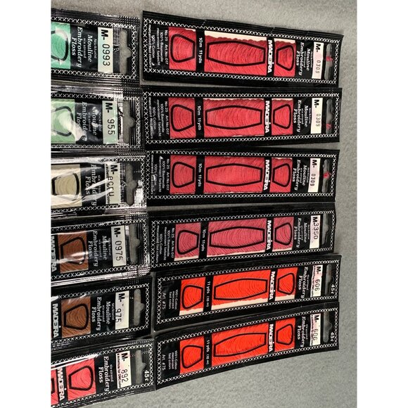 Madeira Embroidery Floss Set of 12 Colors 10m Each Mixed Shades Cotton & Polyest - Picture 3 of 5